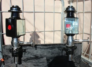 Lampade carrozza trainata da cavalli quadrati 12 volt inox & supporti pesanti TAGLIA PONY - Foto 1 di 2