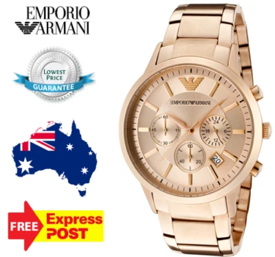 EMPORIO ARMANI SPORTIVO AR2452 ALL ROSE GOLD MENS WATCH - NEW WITH TAGS - Image 1 of 4
