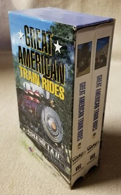 Great American Train Rides 2 VHS Video Tape Box Set Pentrex 1994 Railroad Steam - Image 1 of 3