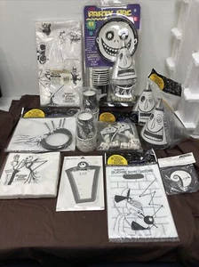 Vintage Nightmare Before Christmas Party Supplies Plates Cups Napkins Hats Bags! - Picture 1 of 14