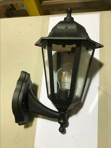 EX DISPLAY Black Wall Lantern Outdoor Wall Lamp Light Lighting - Picture 1 of 5