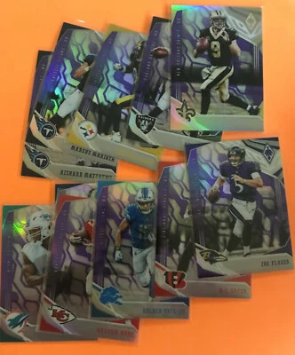 2018 PANINI PHOENIX NFL FOOTBALL PURPLE PARALLEL RC /149 GREEN HUNT MOORE JONES - Image 1 of 2