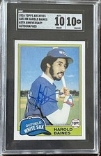 2016 Topps Archives 65th Anniversary Harold Baines #A65-HB Auto HOF SGC 10/10