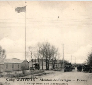 WWI Army Truck Automobile Camp Headquarters Postcard   - Picture 1 of 3