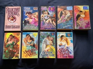 Vintage Zebra Historical Romance Lot 9 Vivian Vaughan Michalann Perry - Picture 1 of 1