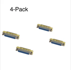 Serial Mini DB25 25-Pin Mini Female to Female Gender Changer Coupler Adapter 4pk - Picture 1 of 2