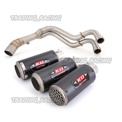 Tubo de escape completo antideslizante para Yamaha MT07 FZ07 XSR700 Tracer700 2014-2023 Foto 1 de 4