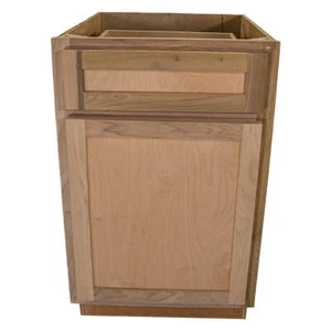 Kitchen Base Cabinet with Drawer | Shaker Style | Unfinished Poplar | 21 in - Picture 1 of 10