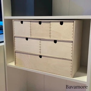 "Mini cassetto portaoggetti IKEA MOPPE, compensato di betulla, 161⁄2×7×125⁄8"" NUOVO DI ZECCA- - Foto 1 di 10