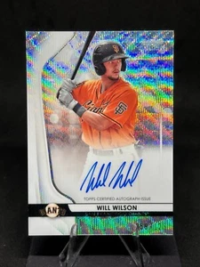 Will Wilson 2020 Bowman Sterling Prospect Auto Wave Prizm/125 #BSPA-WW Giants - Imagen 1 de 2