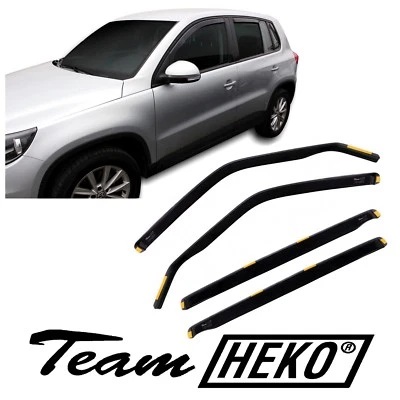 Wind Deflectors HEKO Fits VW Tiguan 5 Door 2007-2015 4pc - Image 1 of 4