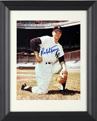 Ralph Terry signed New York Yankees MLB 8x10 Photo Framed-COA/Ticket (62 WS MVP) - Image 1 of 2