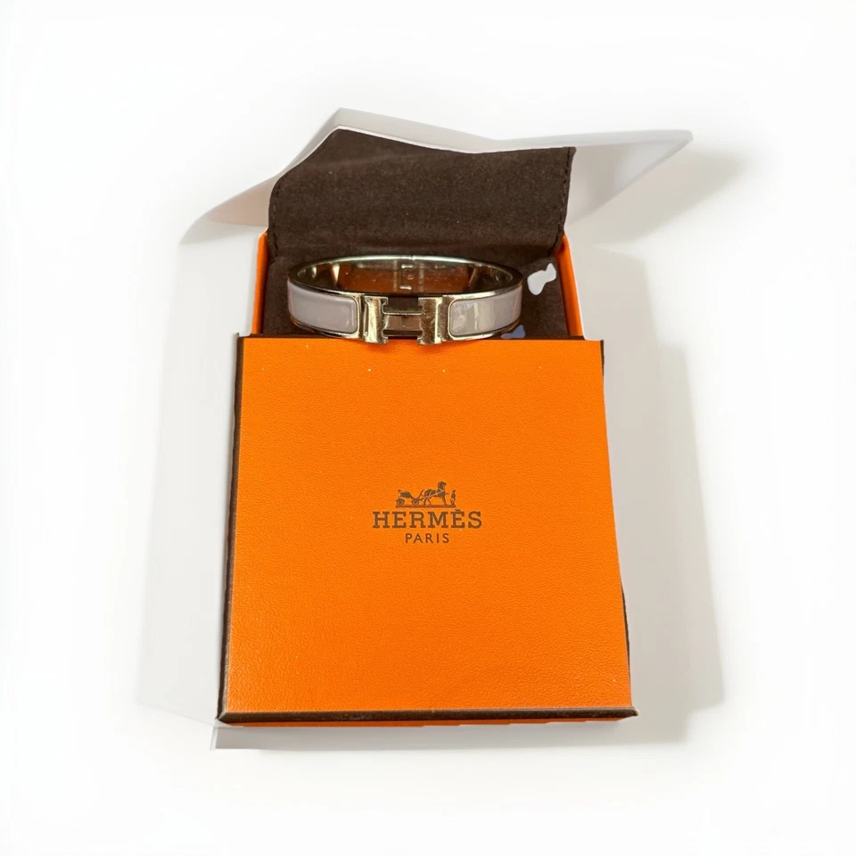 Pulsera Hermès Auténtica Clic H Esmalte Lila - COLOR RARO - Usada Foto 1 de 4