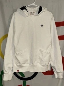Chick Fil A Hoodie Womens Medium Embroidered Cow White Pullover Eat Mor Chikin - Picture 1 of 7