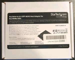 Adaptador de host StarTech M.2 Drive to U.2 (SFF-8639) para SSD M.2 PCIe NVMe - NUEVO - Imagen 1 de 5