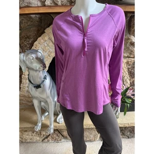 Camisa Title Nine 1/4 Cremallera Manga Larga Púrpura con Bolsillo con Cremallera Para Mujer Grande - Imagen 1 de 6