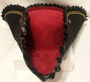 Deluxe Tricorn Tricorner Pirate Hat Buccaneers Womens Colonial Halloween Costume - Picture 1 of 8
