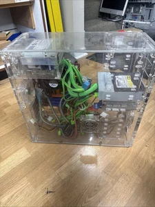 LOGISYS Computer Clear Acrylic ATX Mid Tower Case Pre-assembled Vintage - Picture 1 of 13