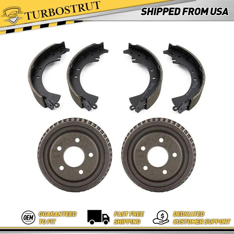 Rear OE Brake Drums and Brake Shoes Kit For 1987-1991 Toyota Camry 2.0L - Изображение 1 из 4
