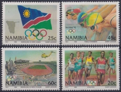 F-EX28807 NAMIBIA MNH 1992 BARCELONA OLYMPIC GAMES ATHLETISM SWIMING. - Image 1 of 2