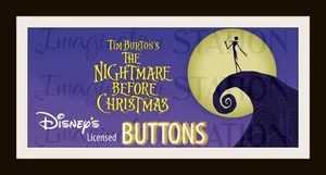 TIM BURTON'S NIGHTMARE BEFORE CHRISTMAS DISNEY LIZENZIERTE KNÖPFE VIELE ZUR AUSWAHL! - Bild 1 von 26