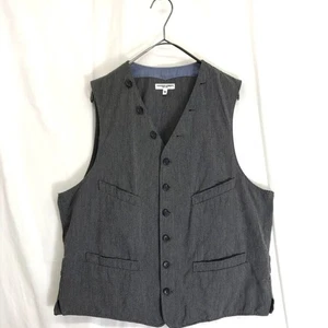 Engineered Garments KZ9089 ENGINEERED GARMENTS Cinch Vest M gray cotton vest - Picture 1 of 5
