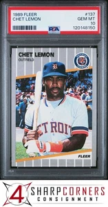 1989 FLEER #137 CHET LEMON TIGERS PSA 10 - Picture 1 of 3
