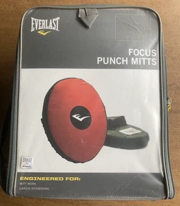 Everlast Schlaghandschuhe Boxen Fokus Pads Training rot schwarz Cardio Work-out Kick - Bild 1 von 8