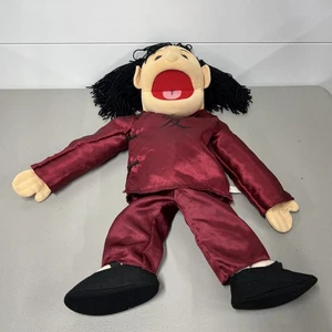 Sunny Toys 14 Zoll Handschuhpuppe schwarzhaariges Mädchen rotes Outfit 2005 - Bild 1 von 6