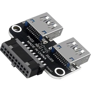 H Desktop Motherboard 19Pin / 20Pin Header to Dual Ports USB 3.0 Female Adapter - Afbeelding 1 van 14