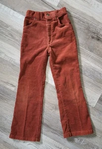 Vintage Billy The Kid Corduroy Pants Rust Orange Sz 11 Slim 70s 60s - Picture 1 of 7