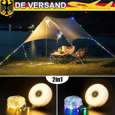 Camping String Lights Roll Up, Waterproof Portable LED String Lights 10M, USB - Image 1 of 4