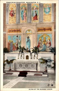 Postcard Alter of The Blessed Virgin Franciscan Monastery Washington DC - Picture 1 of 2