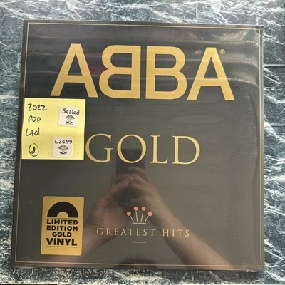 ABBA - Gold 12” Vinyl Record MINT SEALED Gold Vinyl - Image 1 of 2