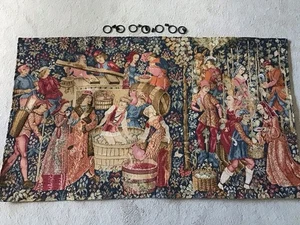 GOBLYS Vintage Weinlese Wandteppich 48" x 27 3/4" mit 7 runden hängenden Haken - Bild 1 von 11