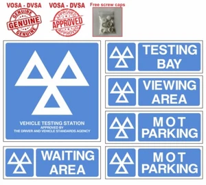 MOT / MOT SIGN / MOT SIGNS / MOT SIGN PACK / NEW VOSA DVSA OFFICIAL 6 MOT SIGNS - Picture 1 of 6