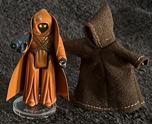 1977 JAWA • VINYL CAPE & CLOTH CAPE • HONG KONG COO • VINTAGE KENNER STAR WARS - Picture 1 of 6