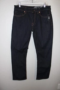 Volcom Solver Modern Straight Jeans Men's Dark Wash Blue Size 31 x 30" NWT - Picture 1 of 9
