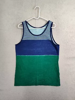 Camisa sin mangas informal a rayas azul mediana Arizona para hombre 100 % algodón Foto 1 de 4