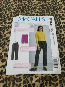 McCALL'S Sewing Pattern M8006 SHORTS PANTS SASH  Size: 14-22 UN-Cut (1904 - Bild 1 von 2