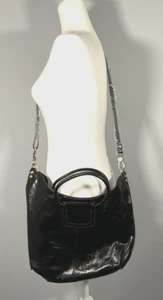 HOBO Sheila Black Leather Crossbody Tote Bag NWT - Picture 1 of 7