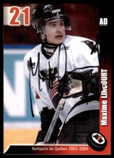 2003-04 Quebec Remparts QMJHL AUTO MAXIME LINCOURT