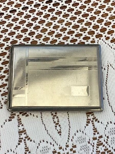 Vintage German art deco style chromed metal cigarette case made in West Germany - Picture 1 of 8