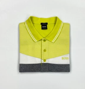Camisa Polo Para Hombre Verde Lima y Negra Boss Hugo Boss XL Extra Grande Paddy 6 Golf A - Imagen 1 de 13