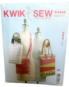 Kwik Sew K3942 - Asymmetrical Tiered Handbag, 3 Sizes - UNCUT Sewing Pattern - Picture 1 of 2