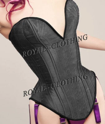 Corsé de satén de entrenamiento de cintura larga deshuesado de acero resistente 20 P99-SF Foto 1 de 2