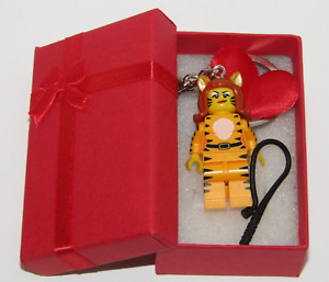 Lego Tiger Cat Lady Woman Keychain & lovely present box - serie 14 - 37