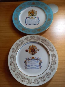 2 x Vintage Aynsley Fine Bone China Royal Gedenkteller, Elizabeth II - Bild 1 von 7