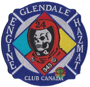 GLENDALE, CA FIRE Engine 24 Club Canada - Haz Mat Fire Patch NEU - Bild 1 von 1