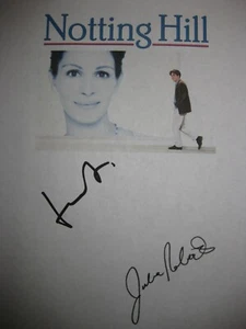 Guión de película firmado de Notting Hill X2 Julia Roberts Hugh Grant romance reimpreso - Imagen 1 de 1